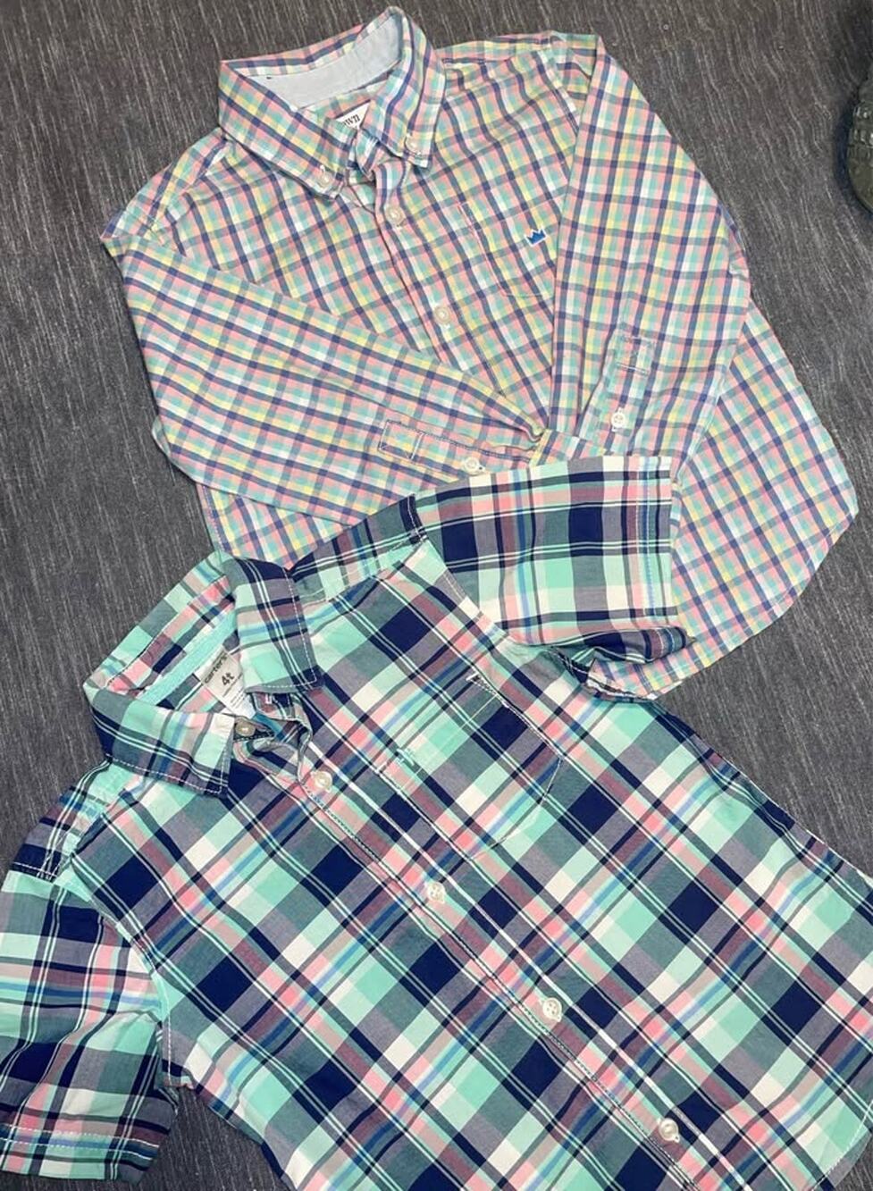 2 Boys Size 4T button up shirts
